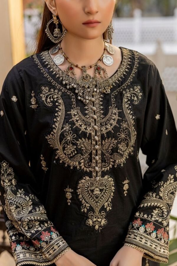 Premium EMB 3PC Zarmeen & Emaan Z.E-703 - Image 4