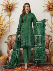 Emb Print 3pc Munarq By ND Lawn V-2531
