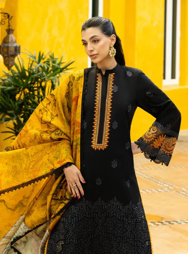 Premium EMB 3PC Zarmeen & Emaan Z.E-722 - Image 8