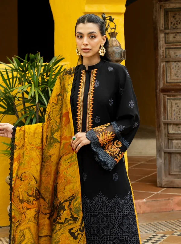 Premium EMB 3PC Zarmeen & Emaan Z.E-722 - Image 3