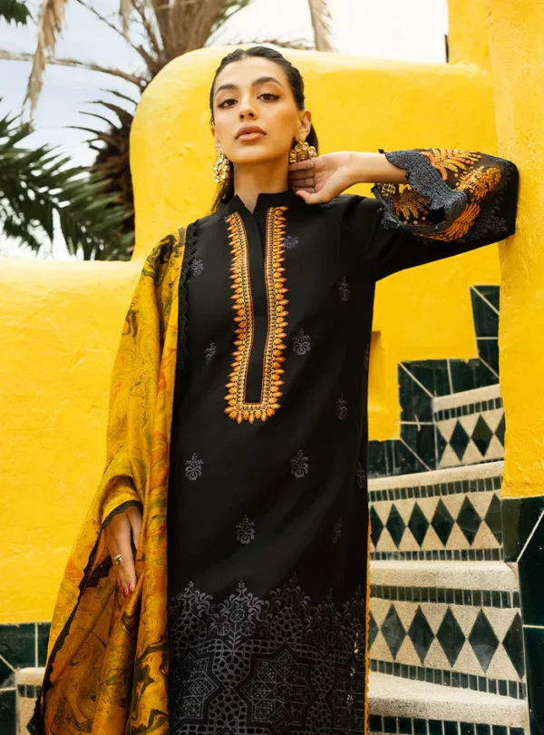 Premium EMB 3PC Zarmeen & Emaan Z.E-722 - Image 6