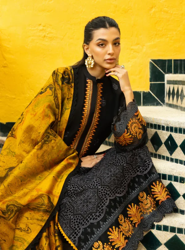 Premium EMB 3PC Zarmeen & Emaan Z.E-722 - Image 7