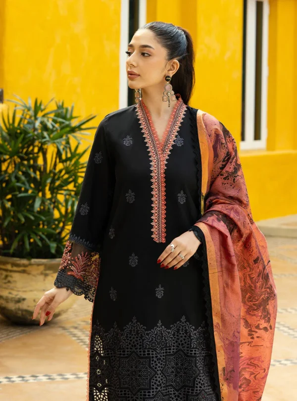 Premium EMB 3PC Zarmeen & Emaan Z.E-722 - Image 3