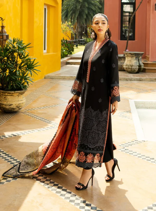 Premium EMB 3PC Zarmeen & Emaan Z.E-722 - Image 4