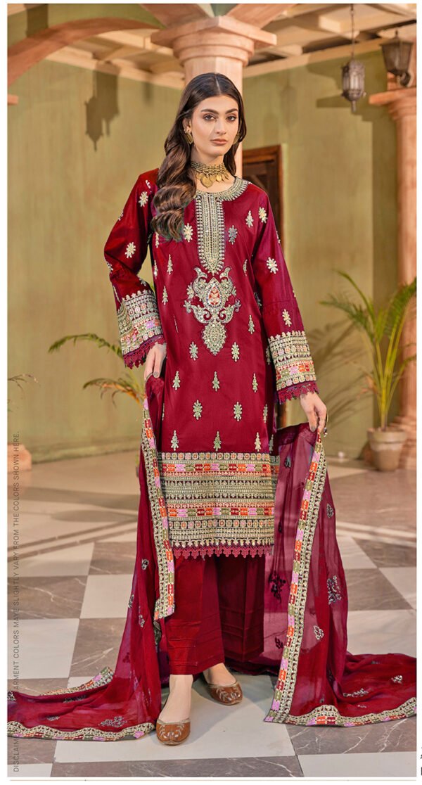 Premium EMB 3PC Zarmeen & Emaan Z.E-713