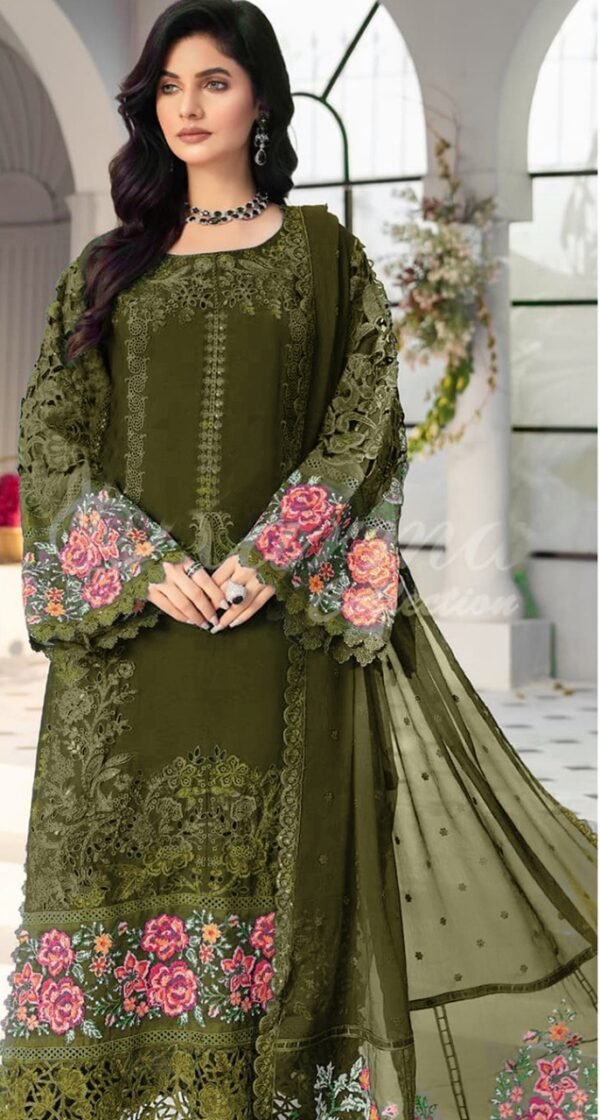Premium EMB 3PC Zarmeen & Emaan Z.E-717