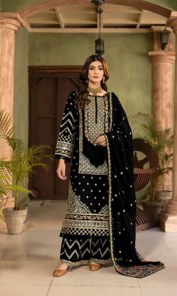 Premium EMB 3PC Zarmeen & Emaan Z.E-716