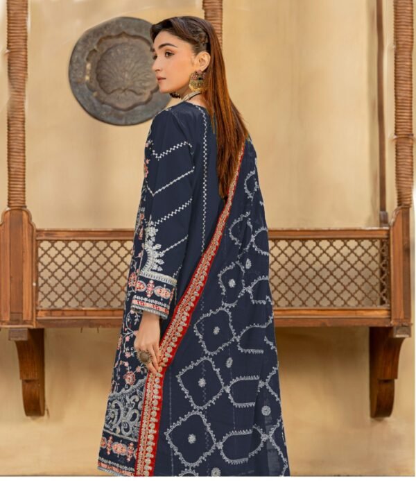 Lawn 3PC Zarmeen & Emaan Premium Code: 702 - Image 2