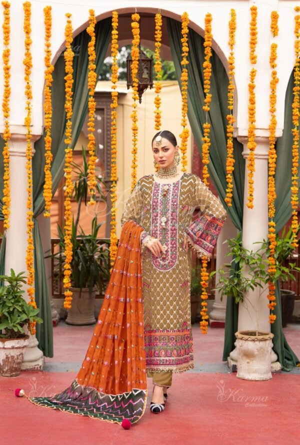 Lawn 3PC Zarmeen & Emaan Premium Code: 718