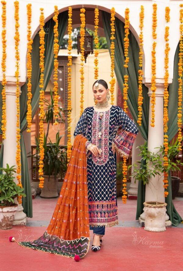 Lawn 3PC Zarmeen & Emaan Premium Code: 718