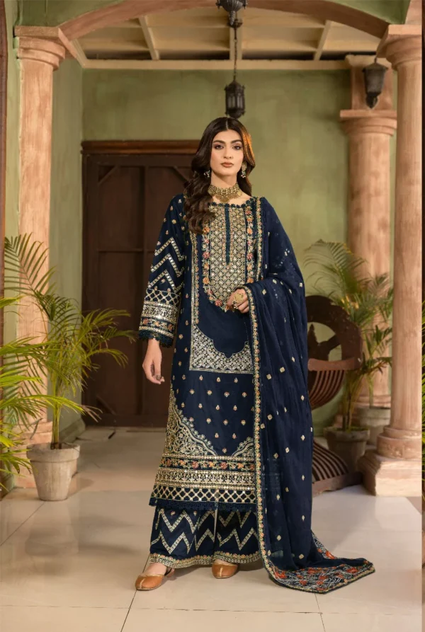 Premium EMB 3PC Zarmeen & Emaan Z.E-716