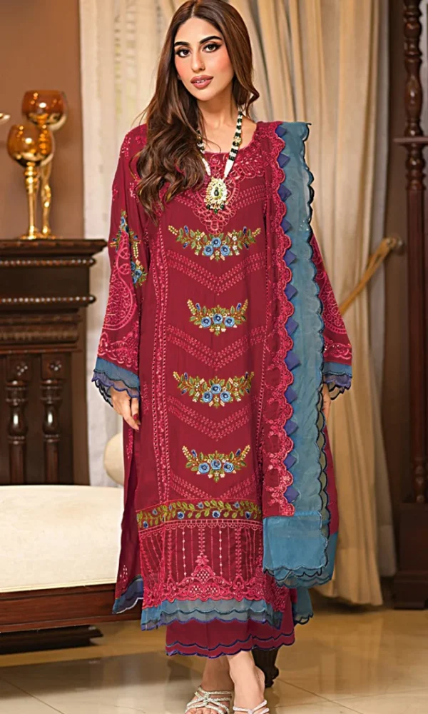 Premium EMB 3PC Zarmeen & Emaan Z.E-562