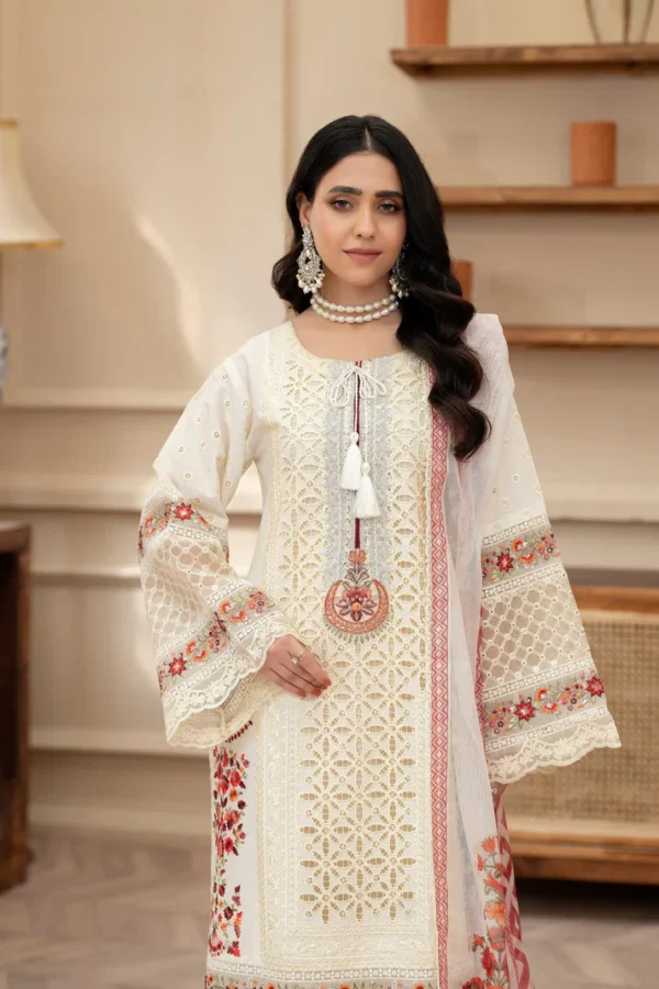 Premium 3pc EMB Viscose Zarmeen & Emaan Z.E-749 - Image 9