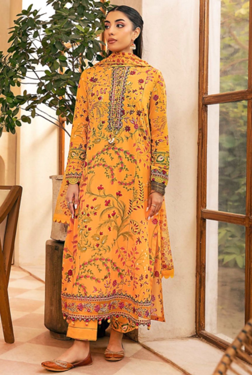 4 Print lawn 3pc m6 - Image 1