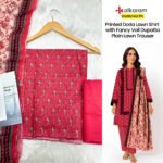 Set of Alkaram Printed Lawn Vol-10 3Pc - Image 9