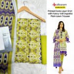 Set of Alkaram Printed Lawn Vol-10 3Pc - Image 6