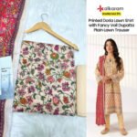 Set of Alkaram Printed Lawn Vol-10 3Pc - Image 4