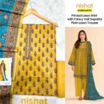 Set of Nishat Print Lawn  3Pc - Image 11