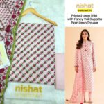 Set of Nishat Print Lawn  3Pc - Image 10
