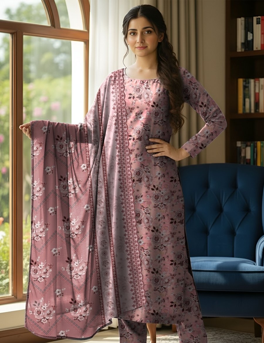 6 Print lawn vol-536 3pc B17 - Image 1