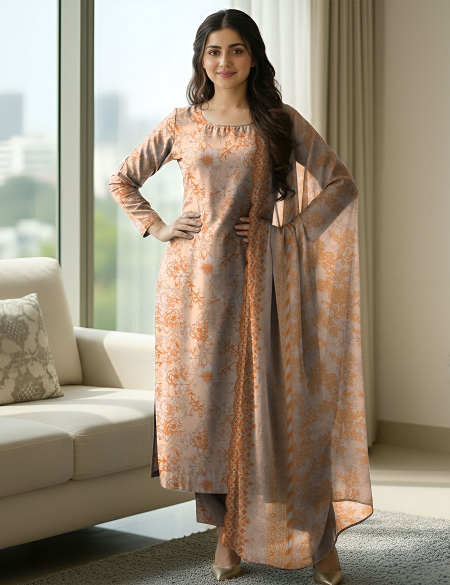 7 Print lawn vol-536 3pc B12 - Image 1