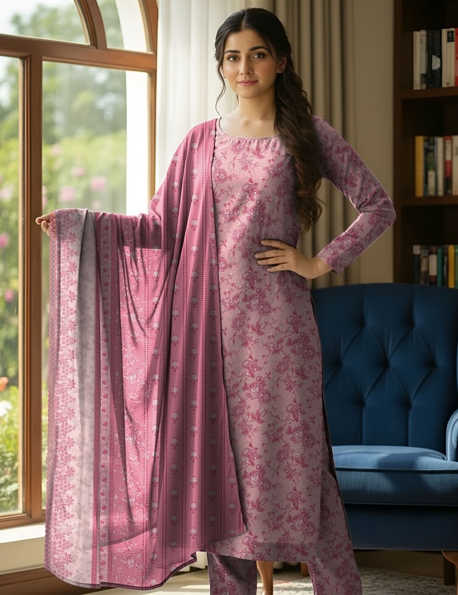 9 Print lawn vol-536 3pc B16 - Image 1