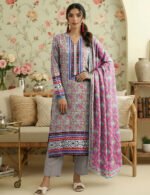 Print lawn Orient 3pc 6