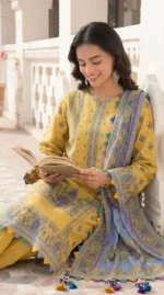 Print lawn 3pc vol 5914 - Image 3