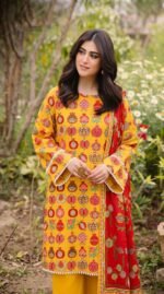 Print lawn 3pc vol 6188 - Image 2
